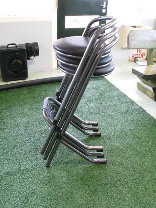 Barkruk - Zwart stapelbaar